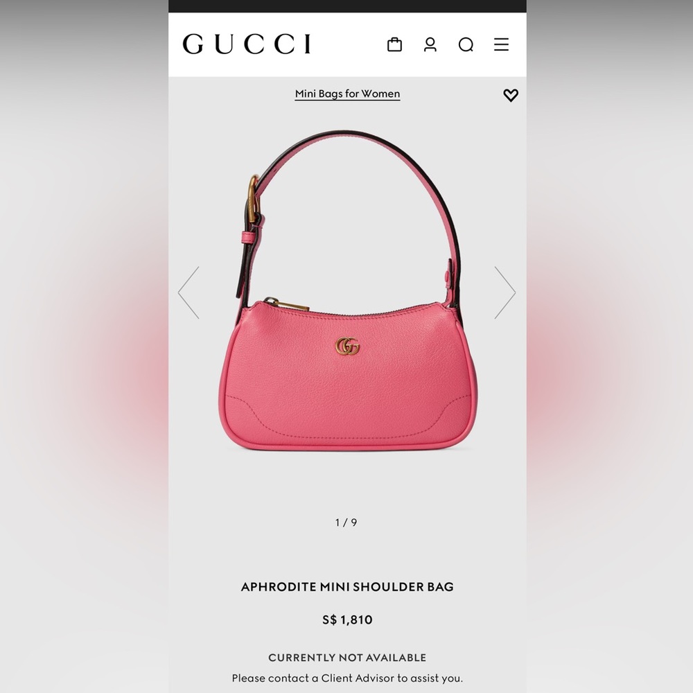 GUCCI NWOT 💕 PINK APHRODITE MINI SHOULDER BAG - Picture 10 of 15